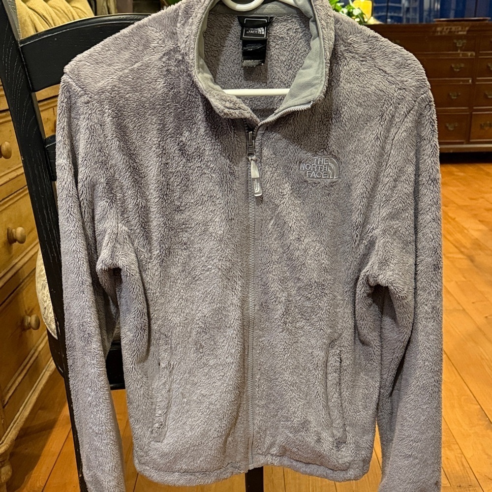 The North Face Women's Fleece Jacket Liner Size M Gray Full Zip